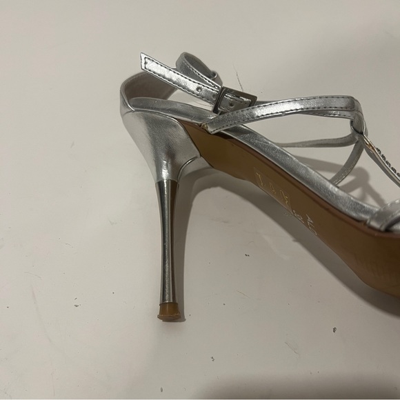 👠✨Silver High Heels with jewels, Size 38 - Picture 6 of 14